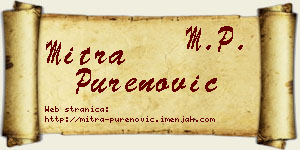 Mitra Purenović vizit kartica